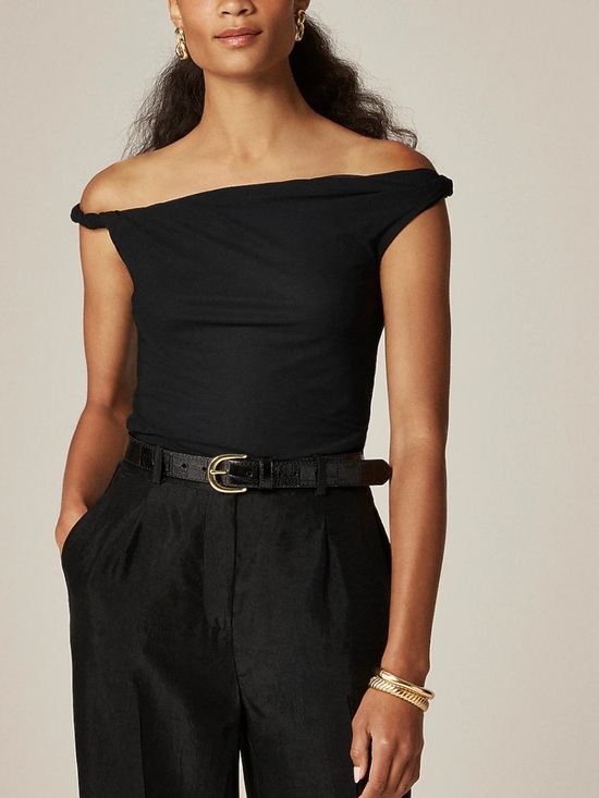 J. Crew Tops - J.CREW Off-the-shoulder twist tank top matte jersey 2XS Going Out Clean Girl